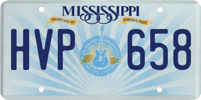 MS license plate HVP658