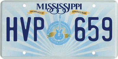 MS license plate HVP659