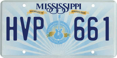MS license plate HVP661