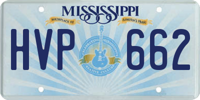 MS license plate HVP662
