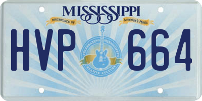 MS license plate HVP664