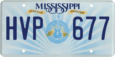 MS license plate HVP677