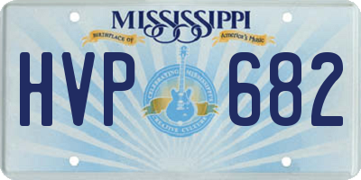 MS license plate HVP682