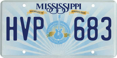 MS license plate HVP683