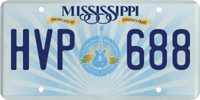 MS license plate HVP688