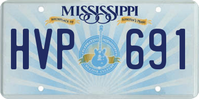 MS license plate HVP691