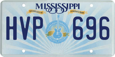 MS license plate HVP696