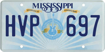 MS license plate HVP697