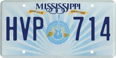 MS license plate HVP714