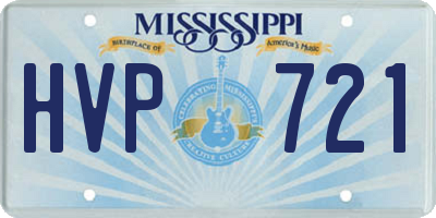 MS license plate HVP721