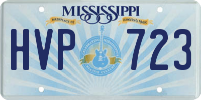MS license plate HVP723