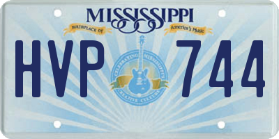 MS license plate HVP744
