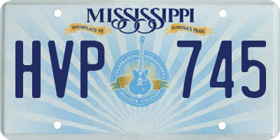 MS license plate HVP745