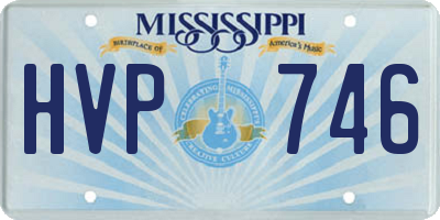 MS license plate HVP746