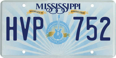 MS license plate HVP752