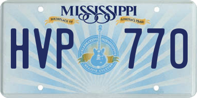 MS license plate HVP770