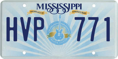 MS license plate HVP771
