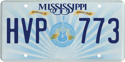 MS license plate HVP773