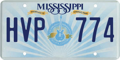 MS license plate HVP774