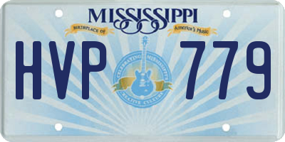 MS license plate HVP779