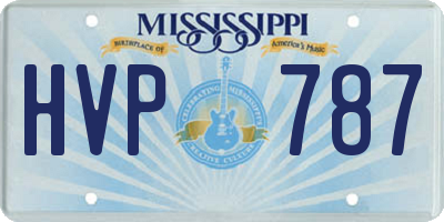 MS license plate HVP787