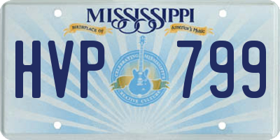 MS license plate HVP799
