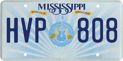 MS license plate HVP808