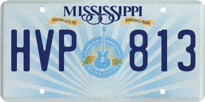 MS license plate HVP813