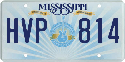 MS license plate HVP814