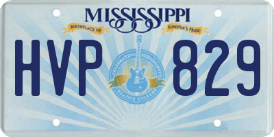 MS license plate HVP829