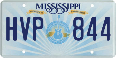 MS license plate HVP844