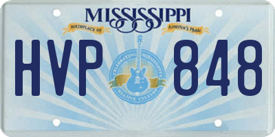 MS license plate HVP848