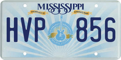MS license plate HVP856