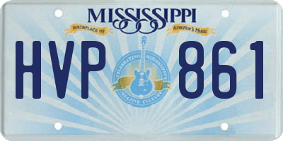 MS license plate HVP861
