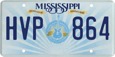 MS license plate HVP864