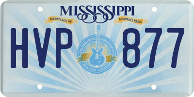 MS license plate HVP877
