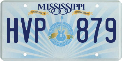 MS license plate HVP879