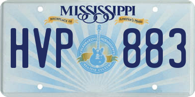 MS license plate HVP883