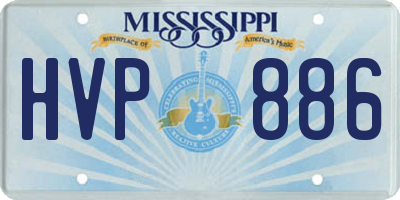 MS license plate HVP886