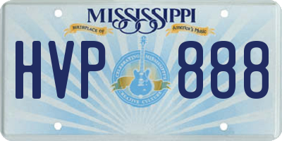 MS license plate HVP888