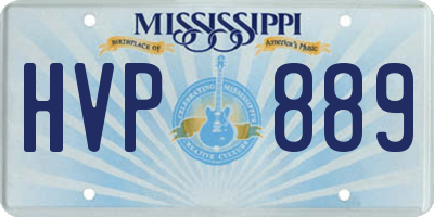 MS license plate HVP889