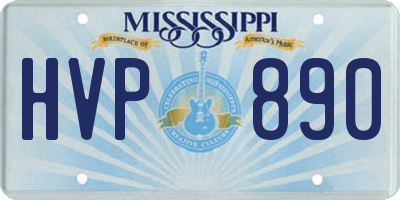 MS license plate HVP890