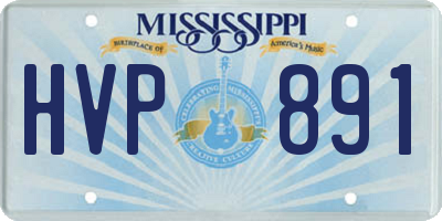 MS license plate HVP891