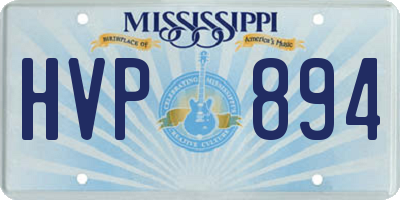 MS license plate HVP894