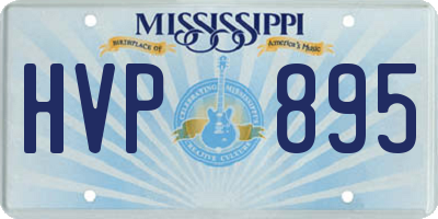 MS license plate HVP895