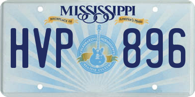 MS license plate HVP896
