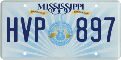 MS license plate HVP897