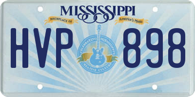 MS license plate HVP898
