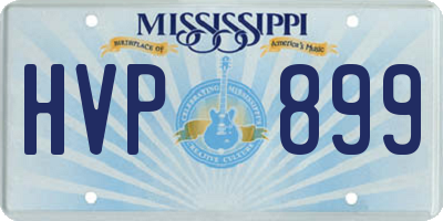 MS license plate HVP899