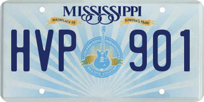 MS license plate HVP901